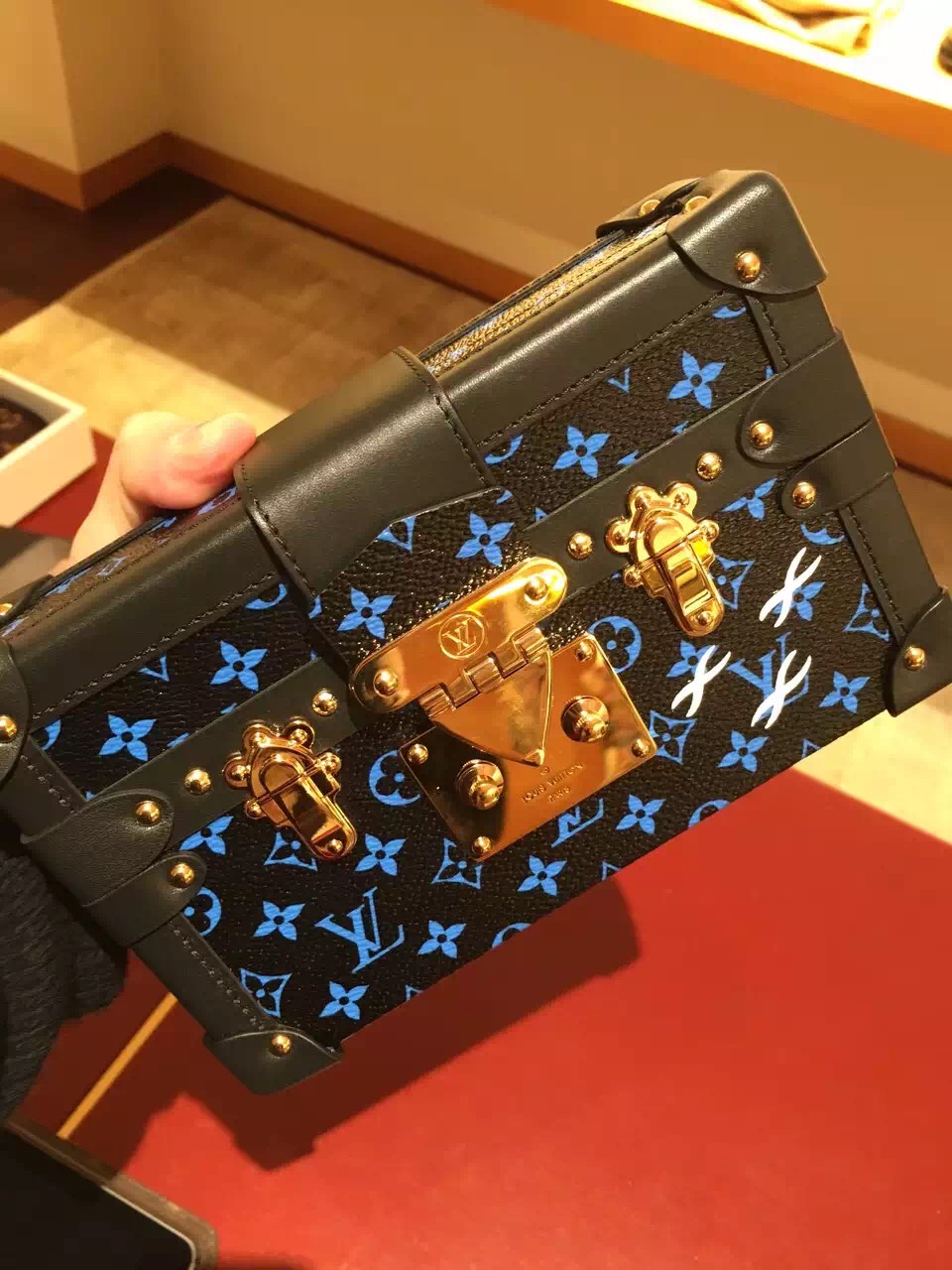 Louis Vuitton Petite Malle Bag M42441 Blue